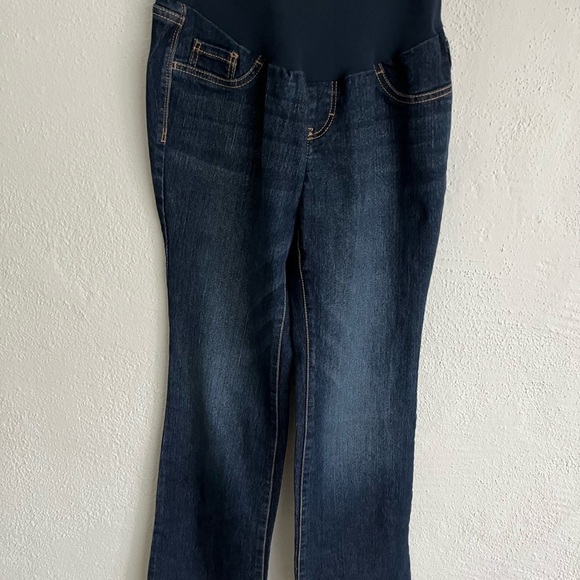 INDIGO Blue Maternity Woman Blue Straight Leg Pockets Jeans, Size Small - Picture 1 of 5